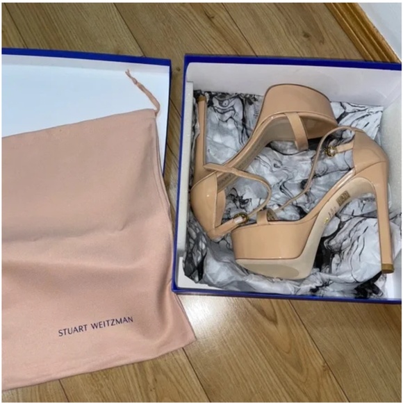 Stuart Weitzman NUDIST HOLLYWOOD PLATFORM SANDAL - Brand New in Box Sz 7 - Picture 7 of 10